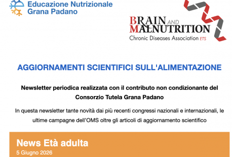Riprendono gli AGGIORNAMENTI SCIENTIFICI SULL' ALIMENTAZIONE con il contributo non condizionante del Consorzio Tutela Grana Padano