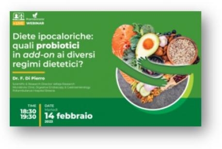 Webinar “Diete ipocaloriche: quali probiotici in add-on ai diversi regimi dietetici?”